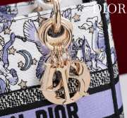Uubags Dior Lucky Small Lady D-Lite Bag White and Blue Dior Night of Dreams Embroidery 20x18x8cm - 3