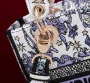 Uubags Dior Lucky Small Lady D-Lite Bag White and Blue Dior Night of Dreams Embroidery 20x18x8cm - 2
