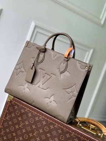 Uubags Louis Vuitton M25523 OnTheGo MM Bag In Smoke 35x27x14cm 