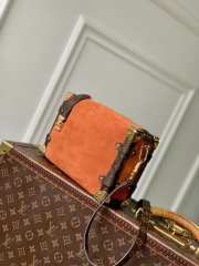 Uubags Louis Vuitton M15072 Side Trunk MM Bag Suede Calfskin Leather In Orange 23.5x16x8.5cm - 5
