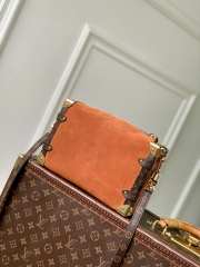 Uubags Louis Vuitton M15072 Side Trunk MM Bag Suede Calfskin Leather In Orange 23.5x16x8.5cm - 3