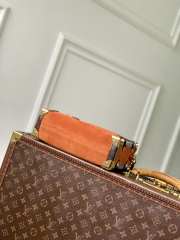 Uubags Louis Vuitton M15072 Side Trunk MM Bag Suede Calfskin Leather In Orange 23.5x16x8.5cm - 2