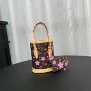 Uubags Louis Vuitton M13417 LV x TM Nano Bucket In Sakura Brown 13x17x9cm - 5