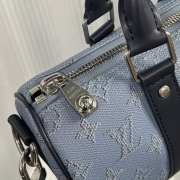 Uubags Louis Vuitton M14681 Keepall Bandoulière 25 Bag In Sky Blue 25x15x11cm - 2