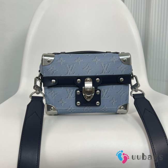 Uubags Louis Vuitton M15035 Soul Trunk Monogram Heritage Coated Canvas In Blue 19x15x7cm - 1