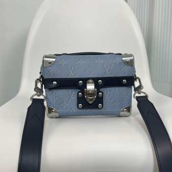 Uubags Louis Vuitton M15035 Soul Trunk Monogram Heritage Coated Canvas In Blue 19x15x7cm