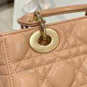 Uubags Small Lady Dior My ABCDior Bag Pink Cannage Lambskin 20x18x8cm - 2