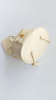 Uubags Loro Piana Extra Drawstring backpack L27 Calfskin In Whisper White/Sun Gold 25x27x14cm - 5