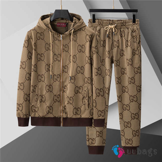 Uubags Gucci Jumbo jacket and pants set in brown - 1