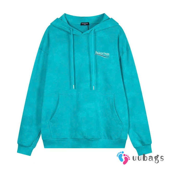Uubags Balenciaga Turquoise Pullover Hoodie Blue - 1