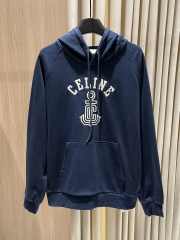 Uubags Celine anchor 70's hoodie in cotton fleece in navy/ cream - 1