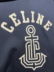 Uubags Celine anchor 70's hoodie in cotton fleece in navy/ cream - 4