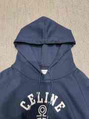 Uubags Celine anchor 70's hoodie in cotton fleece in navy/ cream - 5