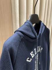Uubags Celine anchor 70's hoodie in cotton fleece in navy/ cream - 2