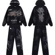 Uubags Hellstar Uniform Hoodie and Pants Black (Full Set) - 1