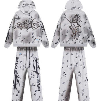 Uubags Hellstar Uniform Hoodie and Pants Grey (Full Set)