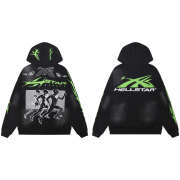 Uubags Hellstar x K-Star Sports Graphic Hoodie and Jogger Set In Black - 5