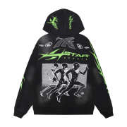 Uubags Hellstar x K-Star Sports Graphic Hoodie and Jogger Set In Black - 6