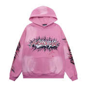 Uubags Hellstar Flame Graphic Hoodie and Jogger Set In Pink - 3