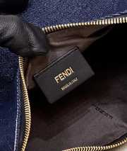 Uubags Fendi Nano Fendigraphy Hobo Charm Dark Blue Denim 29x24x10cm - 2