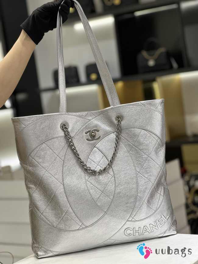 Uubags Chanel Club Monaco Shopping Tote Bag Quilted Lambskin Large 40x6.5x36cm - 1