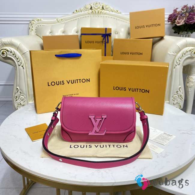 Uubags Louis Vuitton Buci Bag Epi Cowhide With Grain In Pink 24.5x15.5x9cm - 1