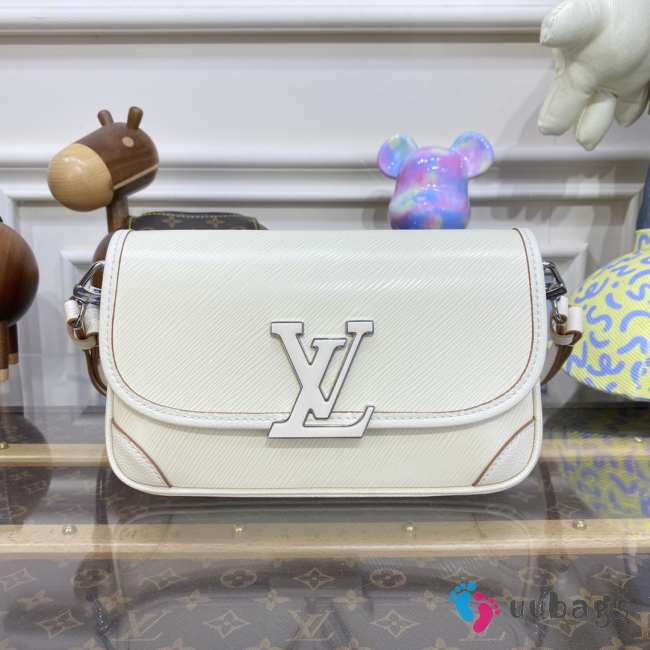 Uubags Louis Vuitton Buci Bag Epi Cowhide With Grain In Quartz White 24.5x15.5x9cm - 1