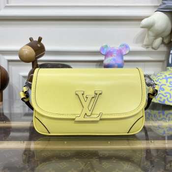 Uubags Louis Vuitton Buci Bag Epi Cowhide With Grain In Light Yellow 24.5x15.5x9cm