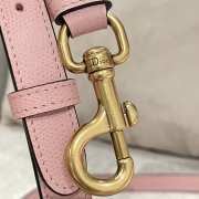 Uubags Dior Saddle Bag with Strap Pink Grained Calfskin 25.5x20x6.5cm - 3