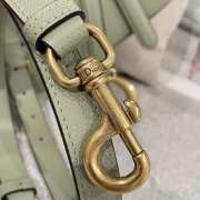 Uubags Dior Saddle Bag with Strap Light Green Grained Calfskin 25.5x20x6.5cm - 6