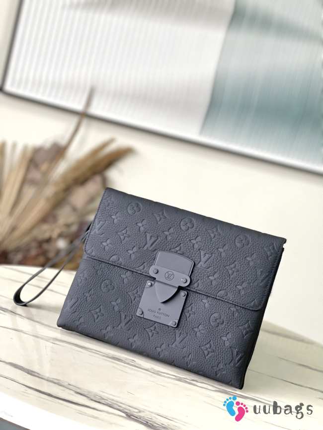 Uubags Louis Vuitton Pochette S‑Lock In Black Monogram 28x22.5x3.5cm - 1