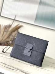 Uubags Louis Vuitton Pochette S‑Lock In Black Monogram 28x22.5x3.5cm - 1