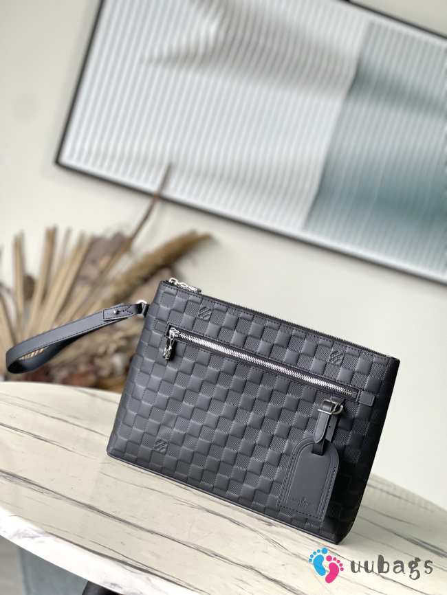 Uubags Louis Vuitton N40504 Takeoff Bag Damier Infini Patterned Cowhide 30x22x5cm - 1