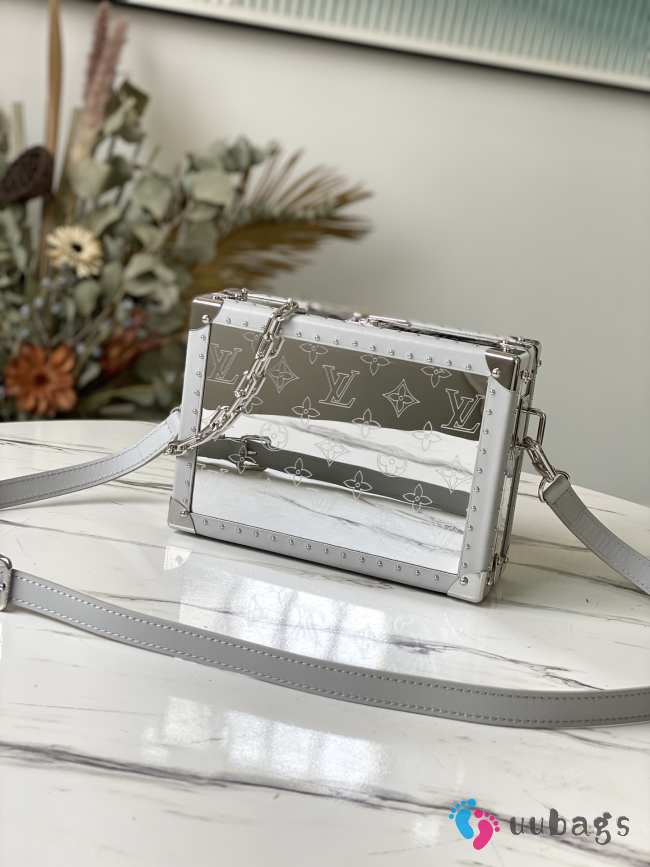 Uubags Louis Vuitton M20233 Clutch Box Silver Miroir Monogram Bag 22x15.5x8cm - 1