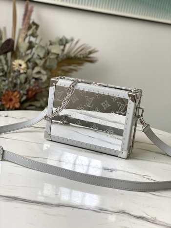 Uubags Louis Vuitton M20233 Clutch Box Silver Miroir Monogram Bag 22x15.5x8cm