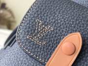 Uubags Louis Vuitton Christopher PM Backpack Taurillon Monogram Leather Blue 32x39x12cm - 6