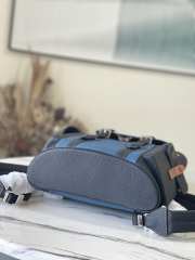 Uubags Louis Vuitton Christopher PM Backpack Taurillon Monogram Leather Blue 32x39x12cm - 2