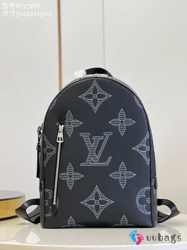 Uubags Louis Vuitton M57288 Armand Backpack Monogram Taurillon Shadow 31x42x15cm - 1