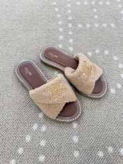 Uubags Celine Lympia Twisted Sandal In Sponge Fabric In Faded Pink - 5