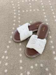 Uubags Celine Lympia Twisted Sandal In Sponge Fabric In White - 6