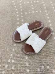 Uubags Celine Lympia Twisted Sandal In Sponge Fabric In White - 3