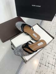 Uubags Alaïa Infradito Flat Mules In Fishnet And Leather Crystal  - 4