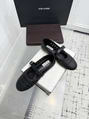 Uubags Alaïa Woven Leather Mary Jane Flats In Black - 6