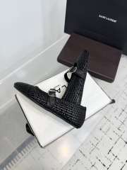 Uubags Alaïa Woven Leather Mary Jane Flats In Black - 3