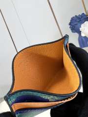 Uubags Louis Vuitton Double Card Holder Blue Stripes Monogram Heritage Coated Canvas 11x7x1.5cm - 2