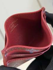 Uubags Louis Vuitton Double Card Holder Red Stripes Monogram Heritage Coated Canvas 11x7x1.5cm - 6