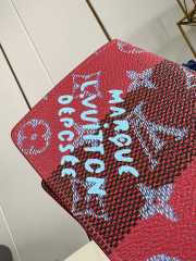 Uubags Louis Vuitton M26539 Brazza Wallet in Monogram Canvas with Graffiti Print Red 19x10x2cm - 6