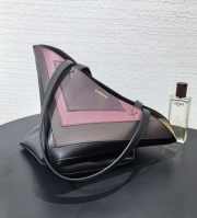 Uubags Loewe x Albers Puzzlefold Medium Tote in Napa Calfskin In Black/Burgundy 31.5x25.5x14.5cm - 5