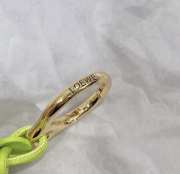 Uubags Loewe Chamomile flower charm in classic calfskin in yellow/green - 5