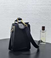 Uubags Loewe Small Puzzle Bag in Black Classic Calfskin and Suede 24x16.5x10.5cm - 3